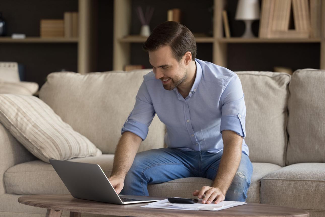 Society treasurer smiling after digital payment collection